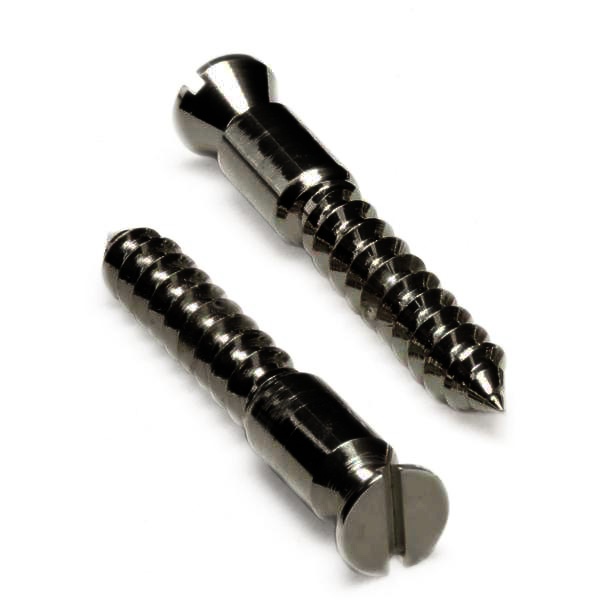 Original Bridge Mounting Wood Screws -Black Nickel-