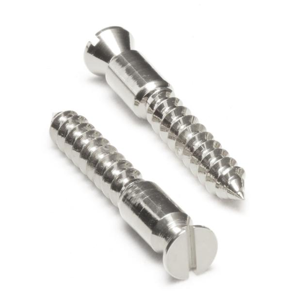 Original Bridge Mounting Wood Screws -Chrome-