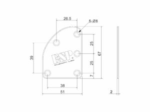T-5 Neck Set Plate Titan Normal
