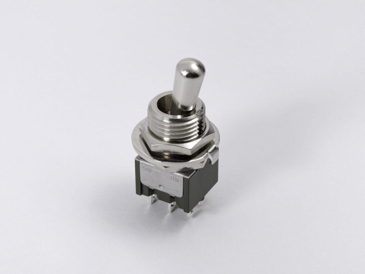 ミニトグルスイッチ 2-ON 6pin  Nickel