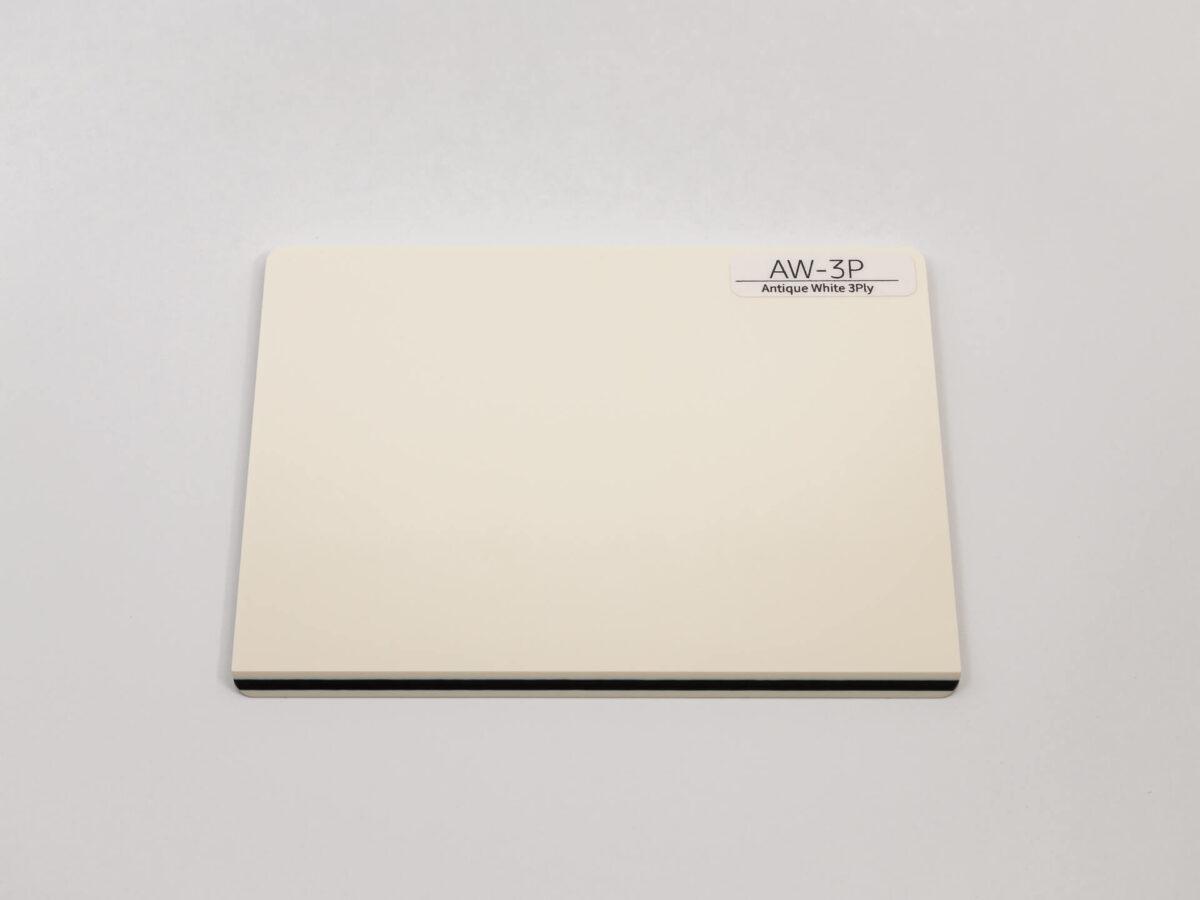 ピックガード用角板 AW-3P (アンティークホワイト 3ply)