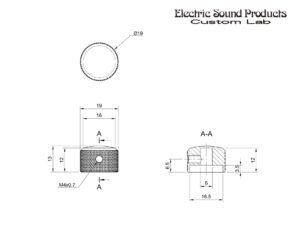 Metal Knob Low Profile Modern
