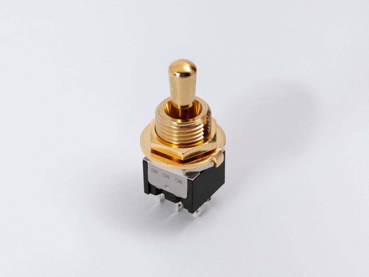 ラージラウンドSW ON-ON-ON 6PIN  Gold