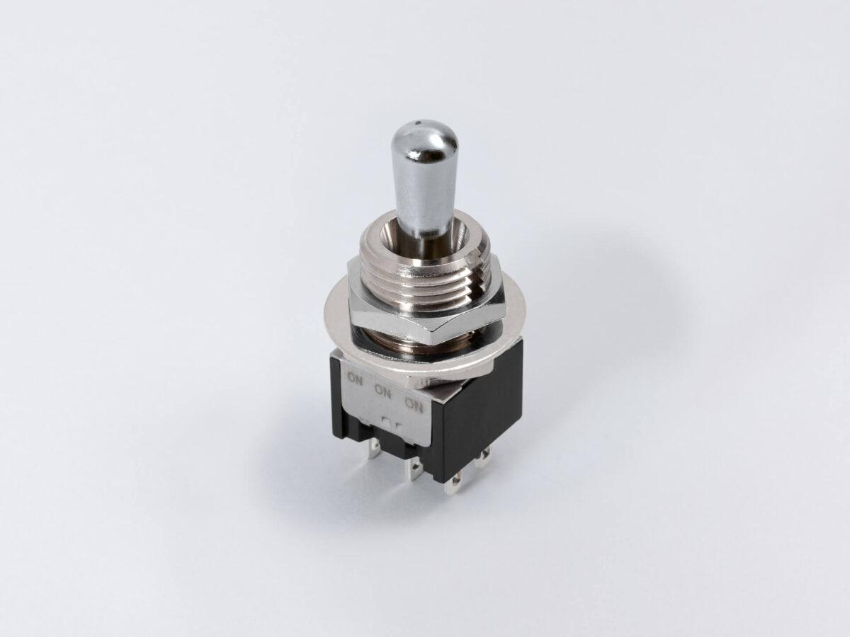 ラージラウンドSW ON-ON-ON 6PIN  Chrome
